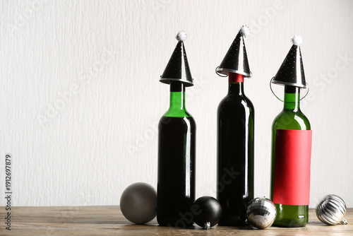 Bottles of wine with party ...