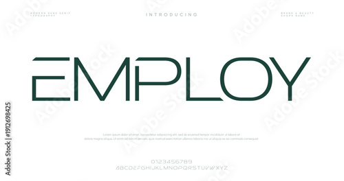 A modern company logo with the word EMPLOY in green letters