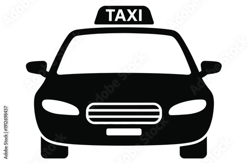 Stylized taxi icons in yellow, black, and pink outlined vehicle transportation for top ranked city mobility visuals, digital transport dashboards, taxi service branding graphics, navigation apps, 