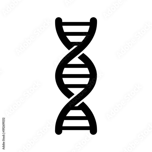 DNA double helix structure symbol icon genetic code representation