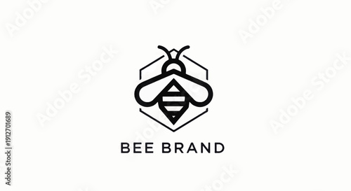 Bee Brand Logo Design Element.