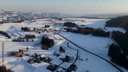 日本有数の豪雪地 新潟県津南町の雪景色