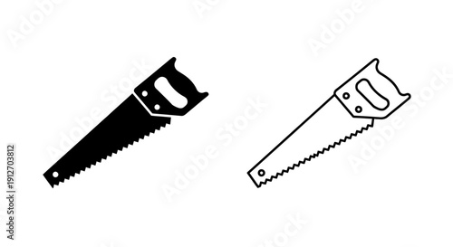 Two different types of saw blades isolated on white background Vector