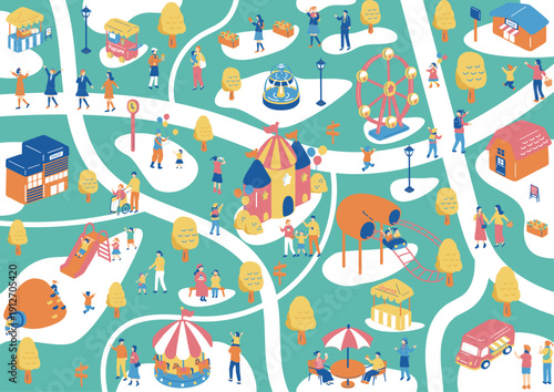 テーマパークの風景