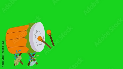 Bedug animation with an Islamic feel. islamic celebration animation