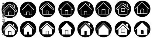 Home icon vector set. Home page  Illustration sign collection. Homepage symbol. Main page logo.