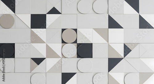 Simple geometric shape pattern background with balanced spacing and symmetry