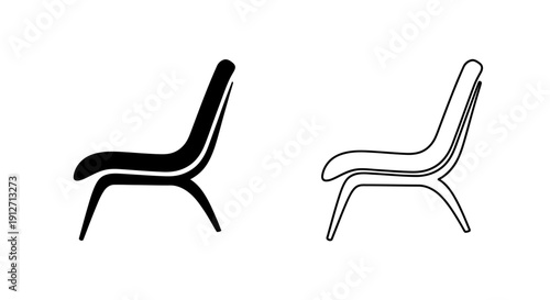 Modern chair designs: minimalist and functional seating solutions Vector