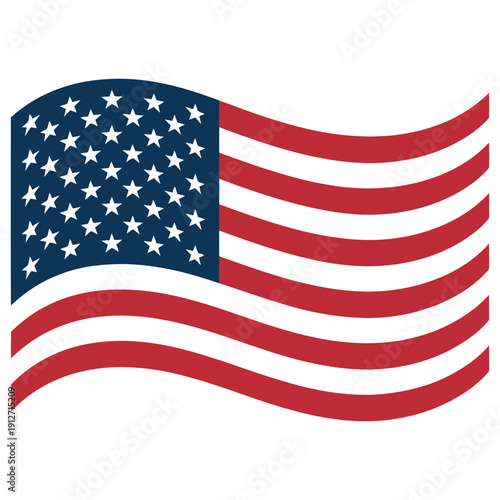 american flag on a white background