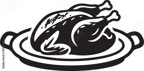 Hand drawn vector illustration of apple coffee and tea with tattoo style tribal animal and nature design