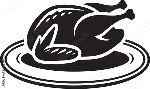 Black and white tribal dragon vector illustration for tattoo and logo design