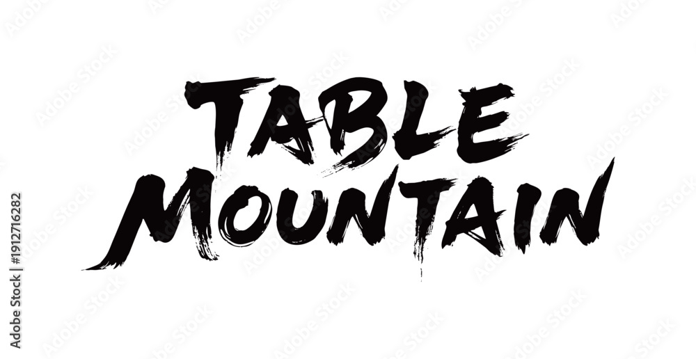 Fototapeta premium TABLE MOUNTAIN Handwriting