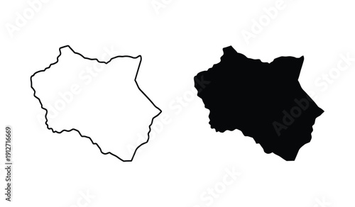 Vector map of somalia in black and white