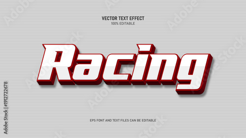 Racing 3d style text effect, sport text effect