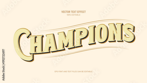 Champions text effect, victorian style text effect