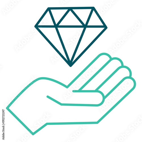 Diamond Hand Value Icon