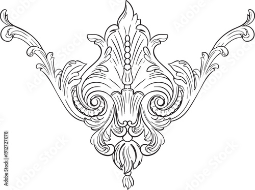 A minimalist image featuring a central purple abstract shape on white