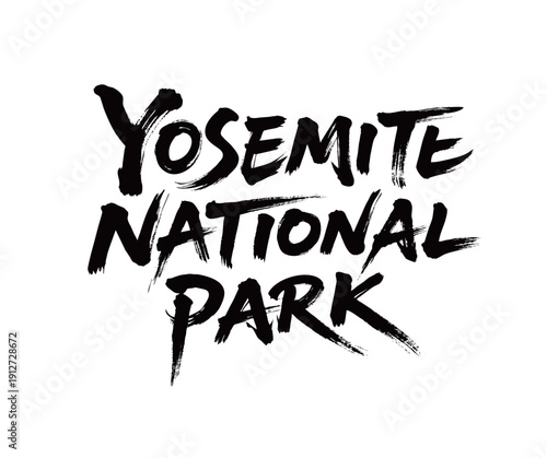 YOSEMITE NATIONAL PARK Handwriting
