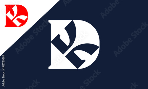 Awesome D K logo illustration