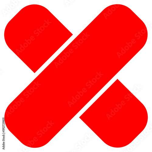 Cross Bandage SVG – Medical Adhesive Plaster Icon Vector