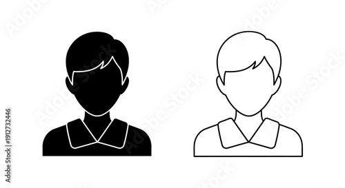 Black and white silhouette of a man and a woman with bow ties Vector