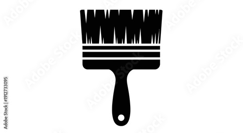 Paint Brush Icon – Home Renovation Painting Tool Symbol