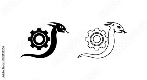 Python logo design vector art icon illustration graphic design Vector