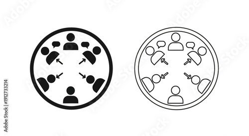 Diverse people meeting collaboration teamwork concept illustration Vector