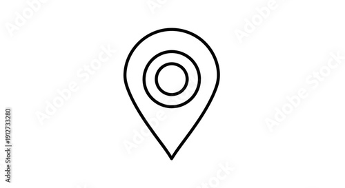 Location Pin Icon – Map Marker GPS Navigation Symbol