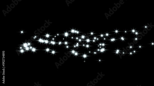 Wallpaper Mural Magic glitter sparkle animation with star dust, christmas magic stars white twinkling particles glowing glitter burst sparkle effect, confetti trail on black background shining transition seamless 4K Torontodigital.ca