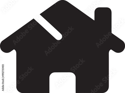 Black and white sketched outline of a whisk shape with a house like structure
