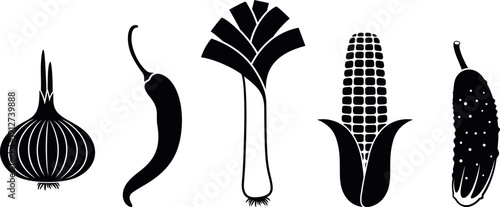 Vegetable logo. Isolated vegetable on white background