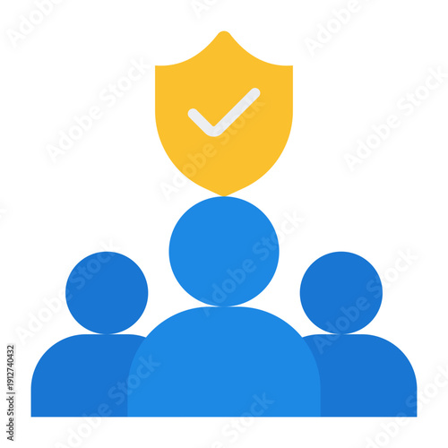 Customer Trust Flat Icon Vector for Business Ethics and Management, Corporate Governance Leadership and Company Values Symbol