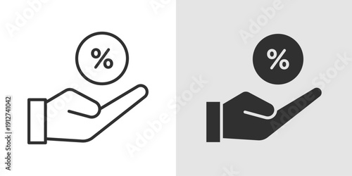 Interest Icon representing financial interest, earnings on investments, bank interest, and revenue growth.