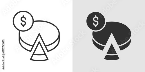 Budget Plan Icon representing financial planning, expense tracking, budget strategy, resource allocation, and corporate financial management.