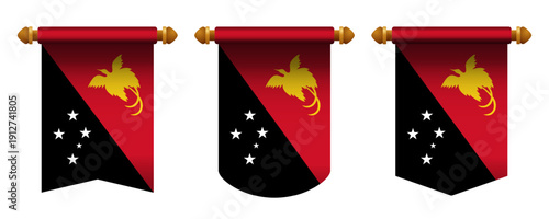 Papua New Guinea banner flag graphic design template
