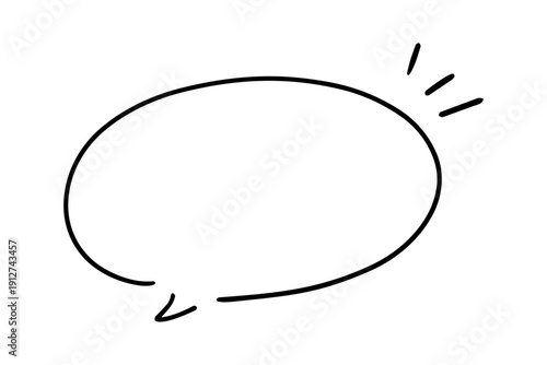 ペンの手書き吹き出し_黒