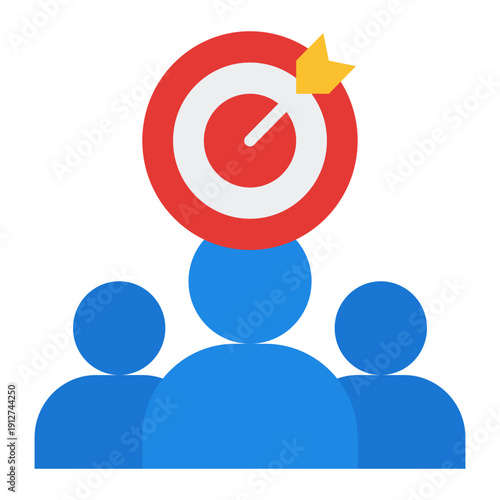 Target Flat Icon Vector for Anti Corruption and Management, Corporate Fraud Investigation, Governance and Legal Compliance Symbol