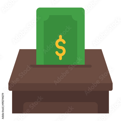 Vote Flat Icon Vector for Anti Corruption and Management, Corporate Fraud Investigation, Governance and Legal Compliance Symbol