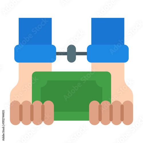 Bribe Flat Icon Vector for Anti Corruption and Management, Corporate Fraud Investigation, Governance and Legal Compliance Symbol