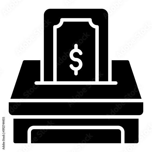 Vote Glyph Icon Vector for Anti Corruption and Management, Corporate Fraud Investigation, Governance and Legal Compliance Symbol