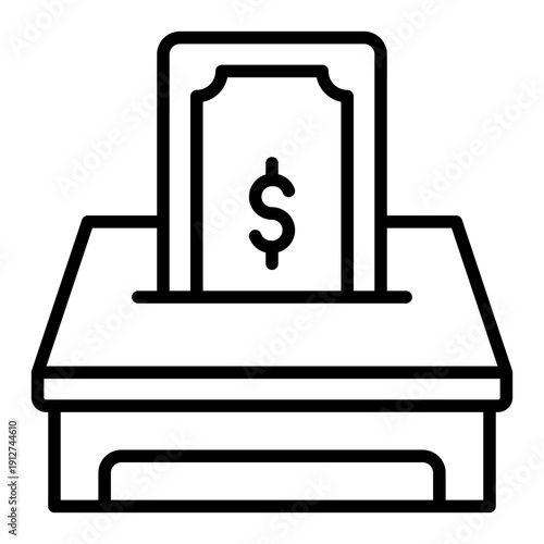 Vote Outline Icon Vector for Anti Corruption and Management, Corporate Fraud Investigation, Governance and Legal Compliance Line Symbol