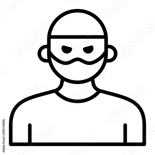 Theft Outline Icon Vector for Anti Corruption and Management, Corporate Fraud Investigation, Governance and Legal Compliance Line Symbol