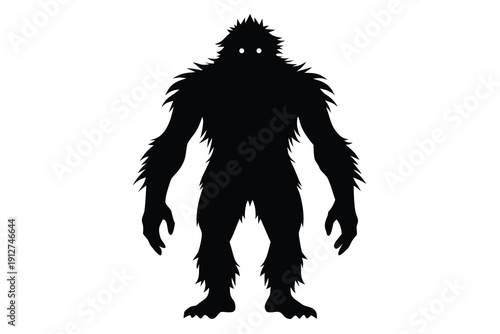 vector silhouette of a Bigfoot 
