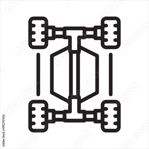 Black line icon for fwd