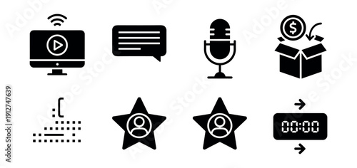 Digital design and UI useful icons set