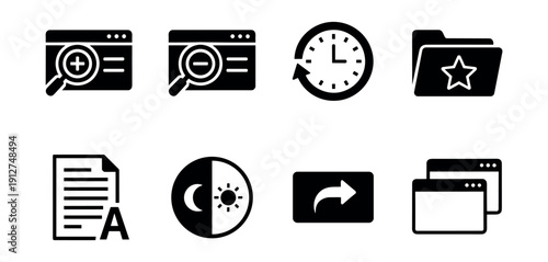 Digital and Software Minimalist Icons Set