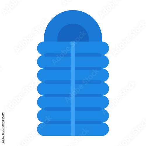 Sleeping Bag Flat Icon Vector for Hiking and Outdoor Activity, Camping Adventure Gear and Trekking Equipment Symbol