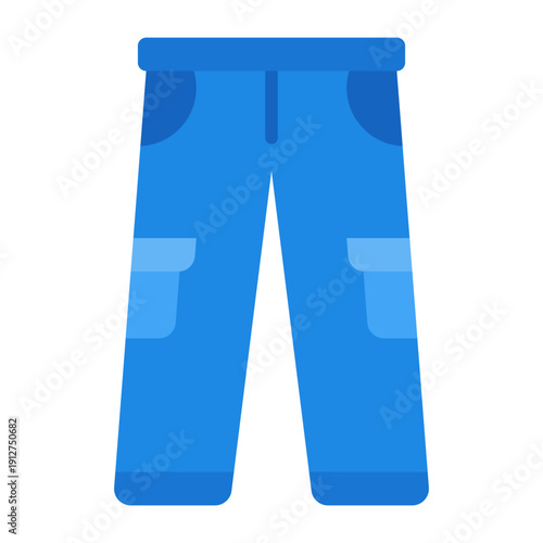 Pants Flat Icon Vector for Hiking and Outdoor Activity, Camping Adventure Gear and Trekking Equipment Symbol