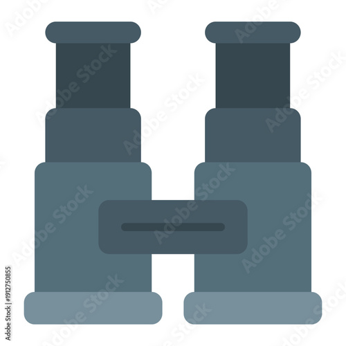 Binoculars Flat Icon Vector for Hiking and Outdoor Activity, Camping Adventure Gear and Trekking Equipment Symbol